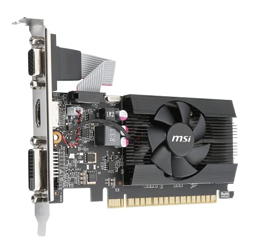 MSI Gaming GeForce GT 710 2GB GDRR3 64-bit HDCP Support DirectX 12 OpenGL 4.5 Single Fan Low Profile Graphics Card (GT 710 2GD3 LP) MSI Gaming GeForce GT 710 2GB GDRR3 64-bit HDCP Support DirectX 12 OpenGL 4.5 Single Fan Low Profile Graphics Card (GT 710 2GD3 LP)